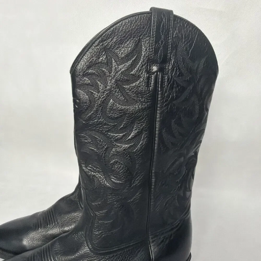 Ariat Heritage R Toe Black Leather Cowboy Boots Western 10002218 Mens 12EE